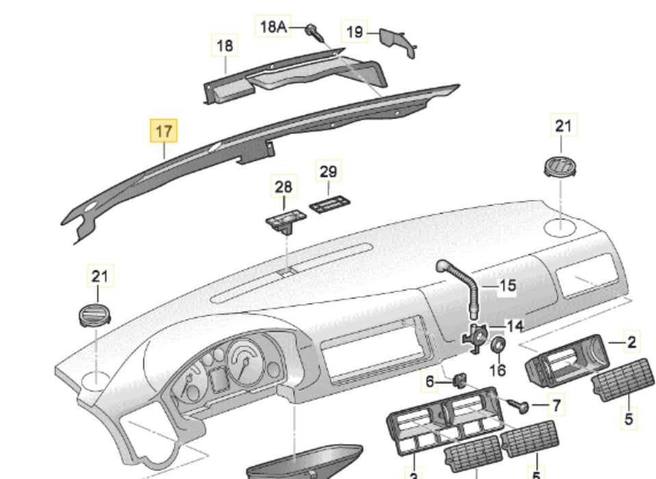 1J2819415C B41 - Water Deflector (Satin Black) - Genuine Volkswagen