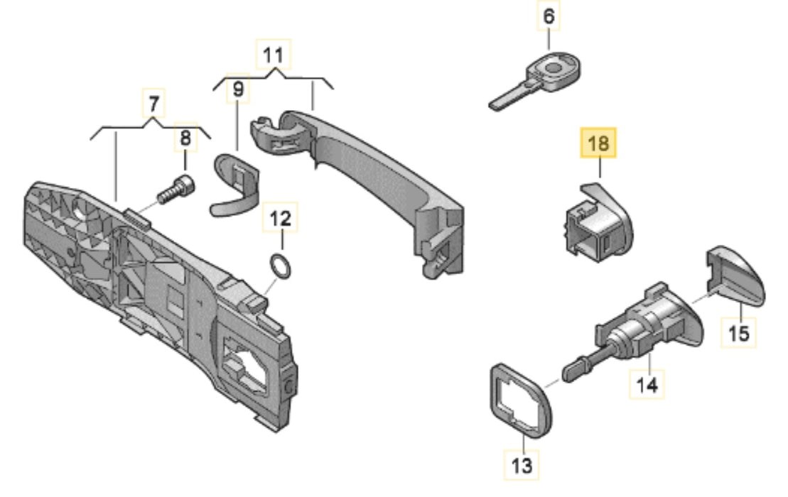 5N0839167BGRU - Housing (Primed) - Genuine Volkswagen