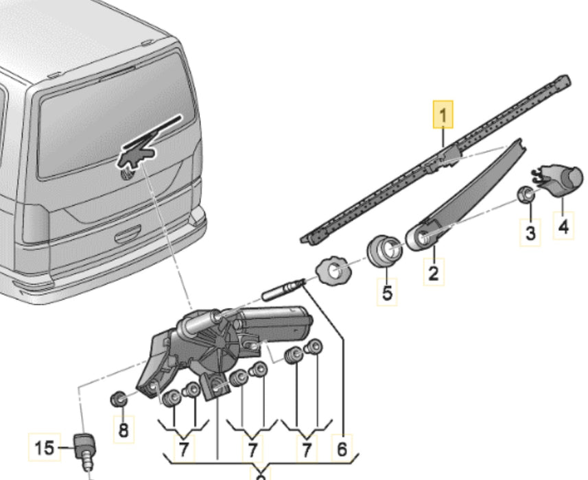 7E0955425C - Wiper Blade - Genuine Volkswagen