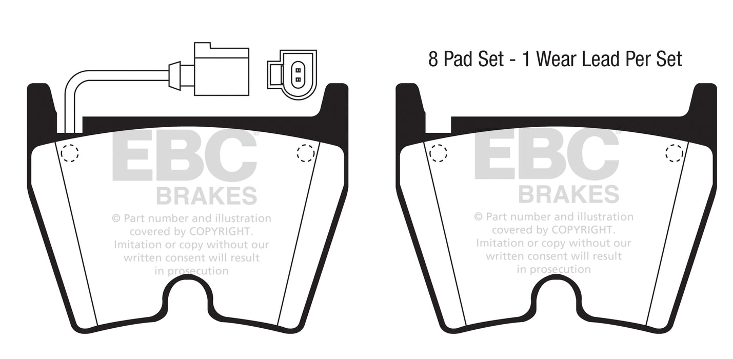 DP31513/3C - EBC Redstuff Front Ceramic Brake Pads - Audi 8V RS3 & TTRS 8S