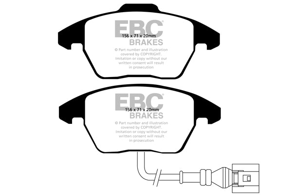 DP1517 - EBC Ultimax Front Brake Pads - Audi A3 8P & Volkswagen Golf MK5/MK6 GTI