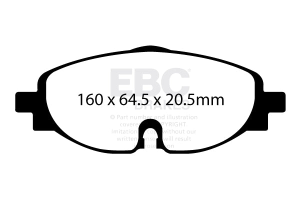 DPX2150 - EBC Ultimax Front Brake Pads - (MQB) Volkswagen Golf MK7 GTI (312 MM Rotors)