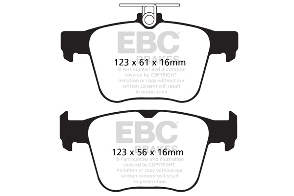 DPX2173 - EBC Ultimax Rear Brake Pads - Volkswagen Golf MK7 GTI/R & Audi 8V S3/TT/TTS (310mm/300mm discs)