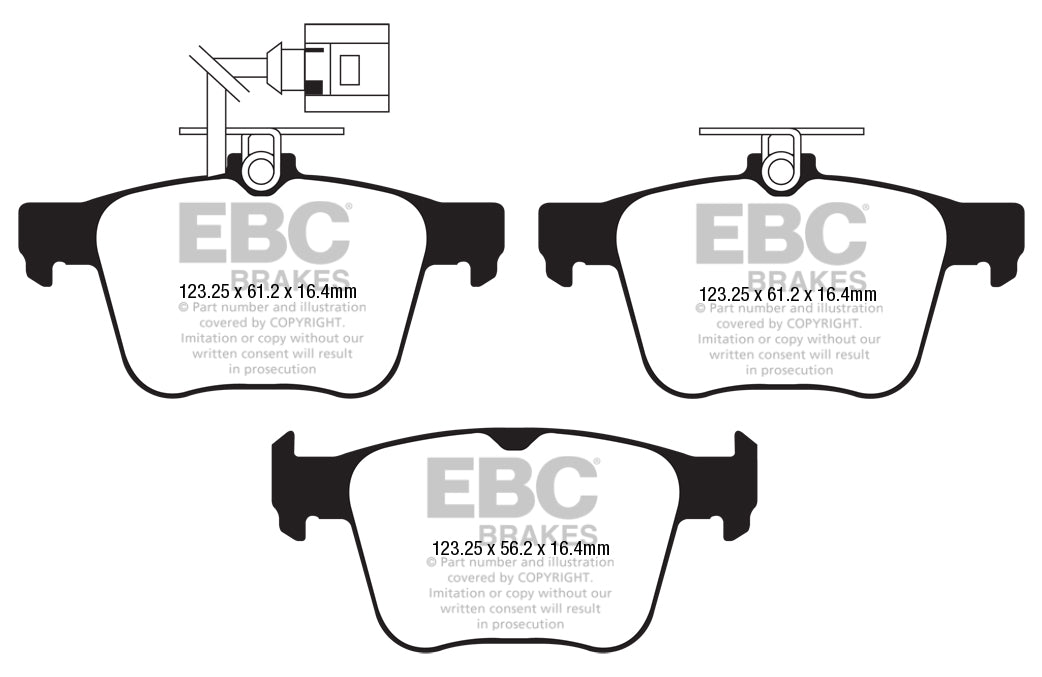 DP32295C - EBC Redstuff Audi 8V RS3 Rear Ceramic Brake Pads