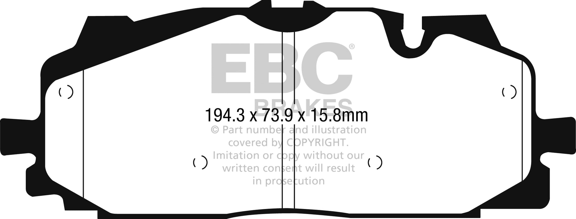 DP42277R - EBC Yellowstuff Front Brake Pads -  Audi RS3 8Y & Audi B9 S4/S5/SQ5/RS4/RS5