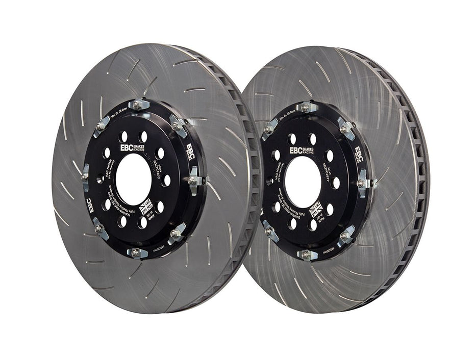 SG2FC1877 - EBC Racing SG Slotted 2pc-Floating Conversion Brake Rotors (Pair) - Volkswagen Golf MK7R & Audi S3 8V.