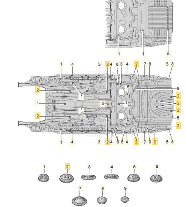 1K0899185 - Plug for Floor - Genuine Volkswagen