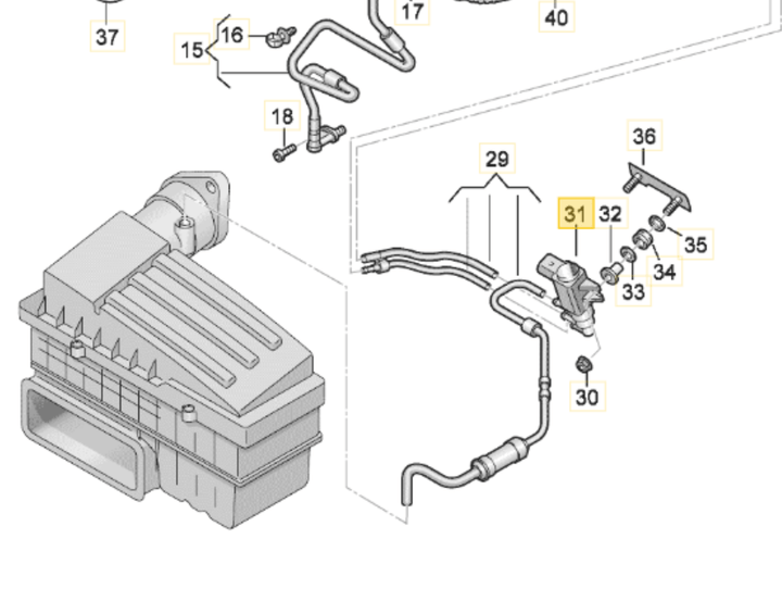 1K0906627B - Pressure Converter - Genuine Audi & Volkswagen