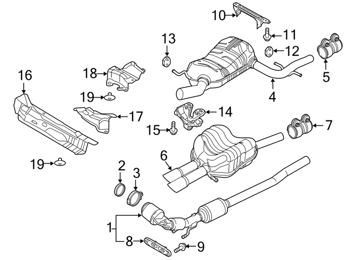 5Q0253725G - Catalytic Coverter Clamp